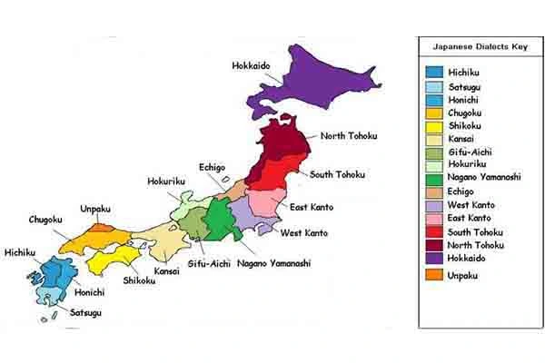 Map dialek Jepang